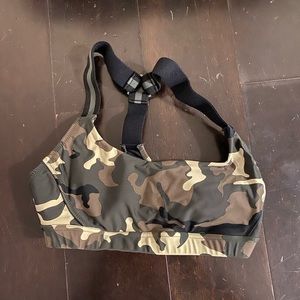 Upside camo sports bra